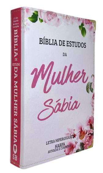 Imagem de Bíblia Sagrada Letra Grande Harpa pentecostal obreira mulher sábia Pink