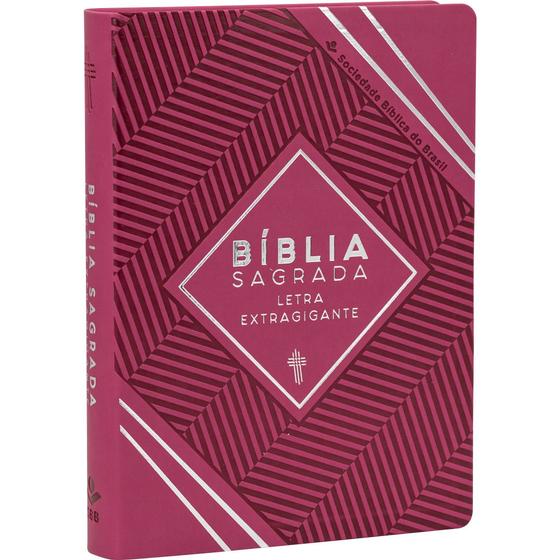 Imagem de Biblia sagrada - lt extragigante - com indice - pink - ntlh - sbb