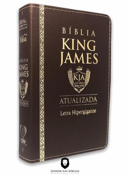 Imagem de Bíblia Sagrada Lt Hipergigante King James 1611 Luxo Marrom