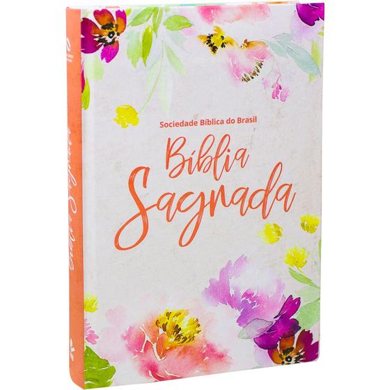 Imagem de Bíblia Sagrada NAA Floral - Capa Dura - Letra Grande 