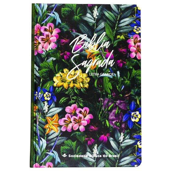 Imagem de Bíblia Sagrada - NAA - Letra Grande - Capa Dura Floral