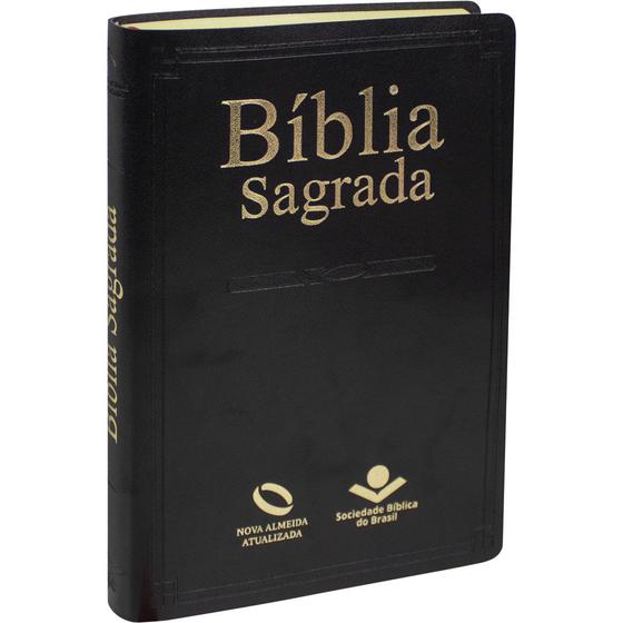 Bíblia Sagrada Nova Almeida Atualizada - Capa material sintético preta Menor preço em Bíblia Sagrada Nova Almeida Atualizada - Capa material sintético preta