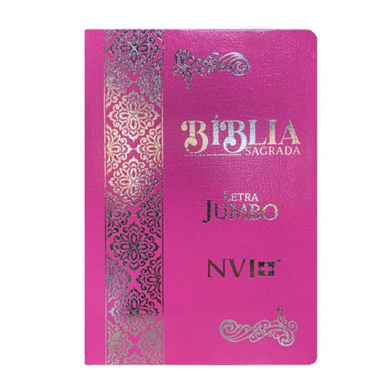 Imagem de Bíblia Sagrada NVI  Letra Jumbo  Coverbook  Compacta  Rosa