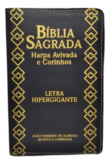 Imagem de Bíblia Sagrada Pentecostal Lt Hipergigante Harpa Coros Almeida Índice Lateral