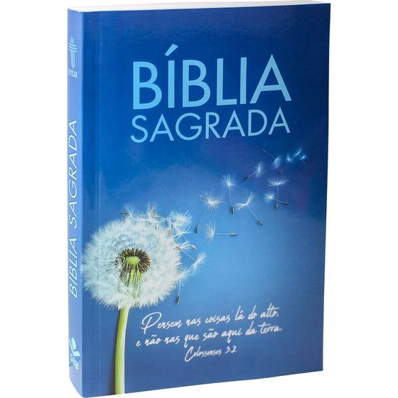 Imagem de Bíblia Sagrada Popular NTLH Capa Brochura Ilustrada Azul