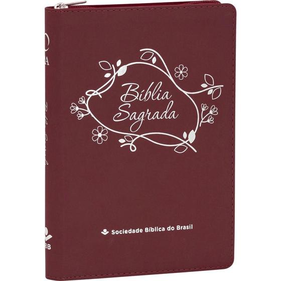 Bíblia Sagrada RA, Letra Grande com zíper - Vermelho Menor preço em Bíblia Sagrada RA, Letra Grande com zíper - Vermelho