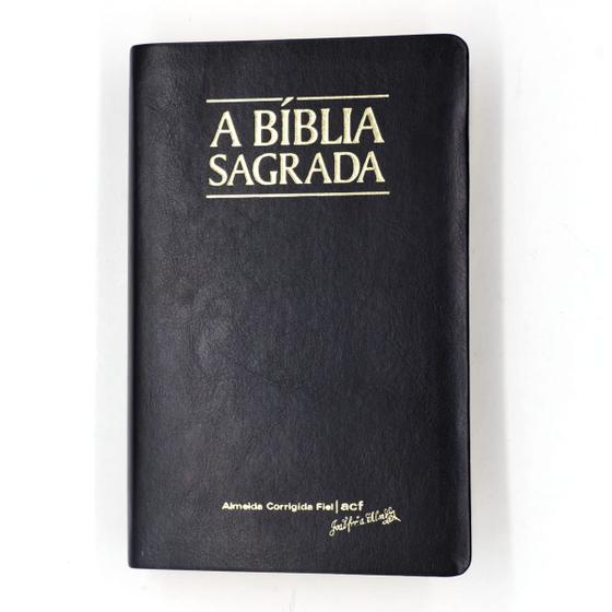 Imagem de Bíblia Sagrada Super Legível com Mapas - ACF - Letra Supergigante - Capa PU Luxo Preta