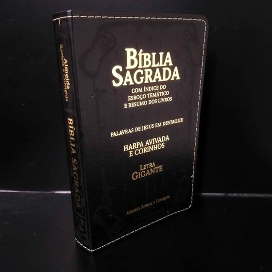 Imagem de Bíblia sagrada tradicional evangelica novo letra grande sk