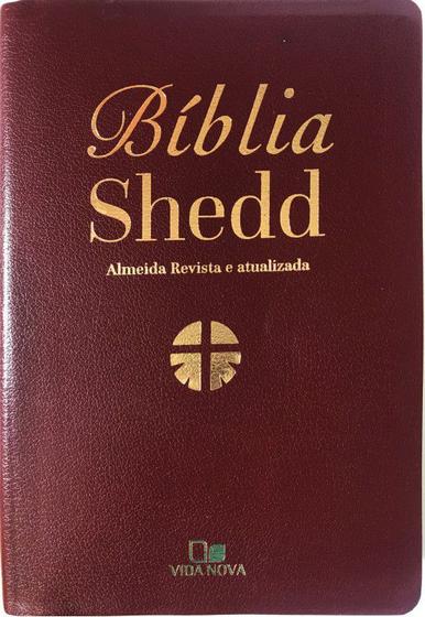 Imagem de Biblia Shedd - Couro Bonded Bordo - Vida Nova