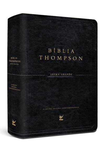 Imagem de Biblia thompson aec letra grande - luxo preta pu