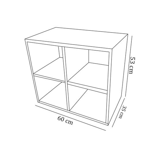 Imagem de Biblioteca Cubo Aéreo Madeirado Em Mdf