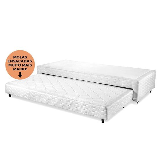 Imagem de Bibox Sommier Spring Orthocrin Branco PM13 Viúva- 110x200x32