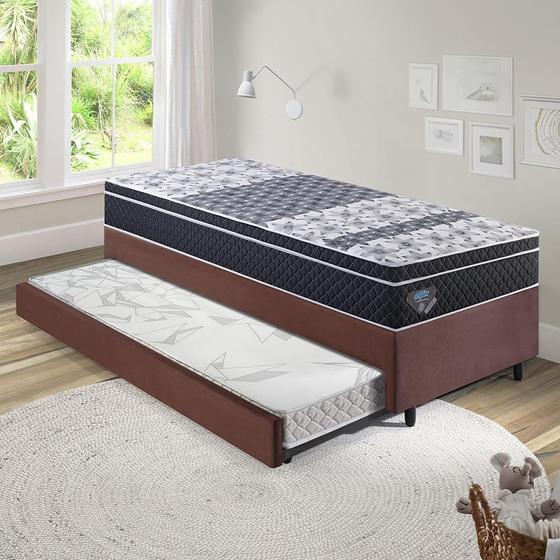 Imagem de Bicama Box Solteiro 88x188com Colchão Gransleep Ecoflex