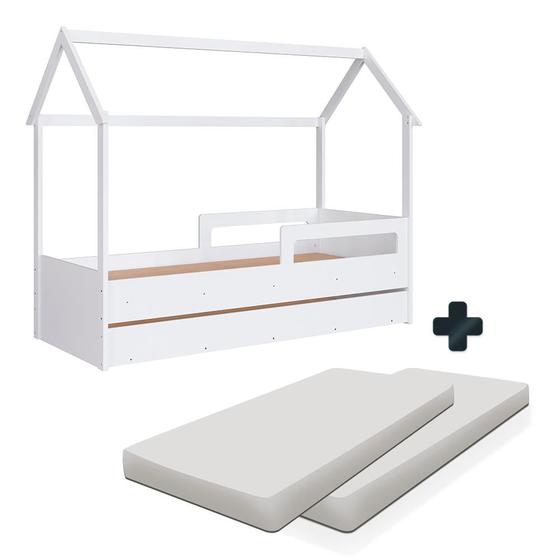 Imagem de Bicama Montessoriana com 2 Colchões - Branco