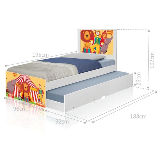 Imagem de Bicama Palhaço Circo com Colchões