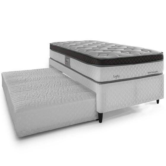 Bicama Solteiro Herval Lofty com Cama Auxiliar, Molas Ensacadas, 60x88x188 cm Menor preço em Bicama Solteiro Herval Lofty com Cama Auxiliar, Molas Ensacadas, 60x88x188 cm