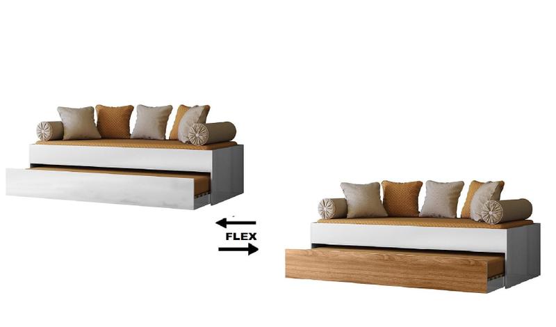 Bicama Solteiro Ônix Flex Nature Branco Sem Colchão - Peternella Menor preço em Bicama Solteiro Ônix Flex Nature Branco Sem Colchão - Peternella