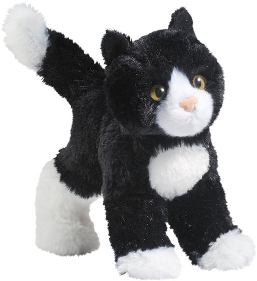 Imagem de Bicho de pelúcia Douglas Snippy Gato preto e branco 20cm