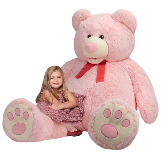 Imagem de Bicho de pelúcia gigante de pelúcia Teddy Bear HollyHome 150 cm rosa