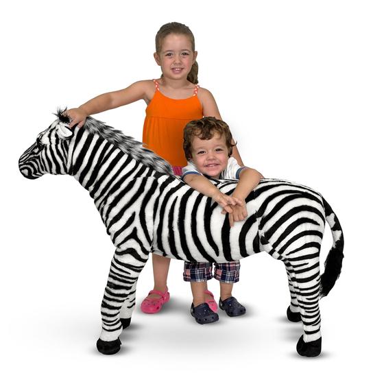 Imagem de Bicho de pelúcia Melissa & Doug Giant Listrado Zebra 90cm