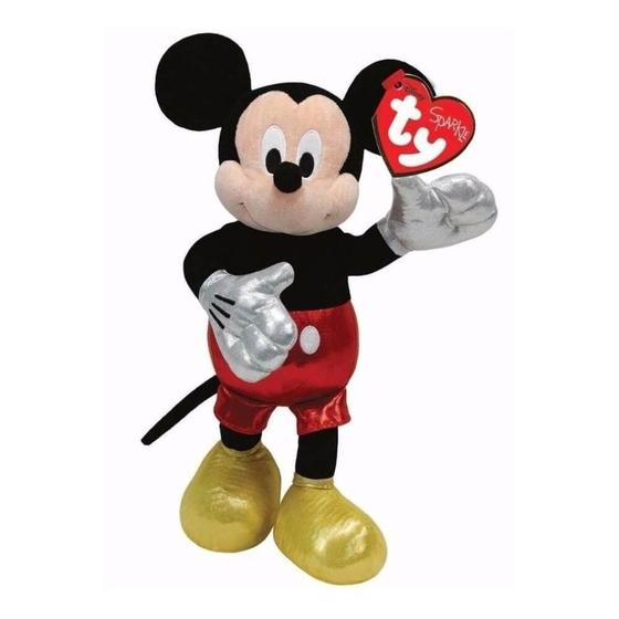 Imagem de Bicho De Pelucia Mickey Mouse Ty Beanie Babies 3718 Dtc