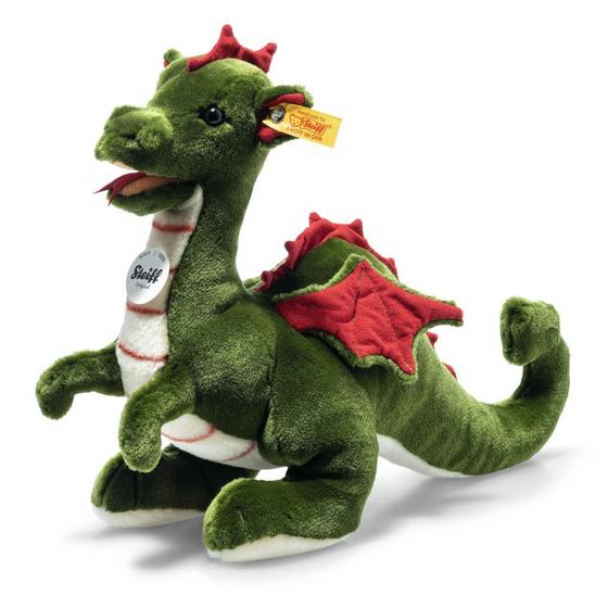 Imagem de Bicho de pelúcia Steiff Rocky Dragon Fantasy 33 cm verde e vermelho