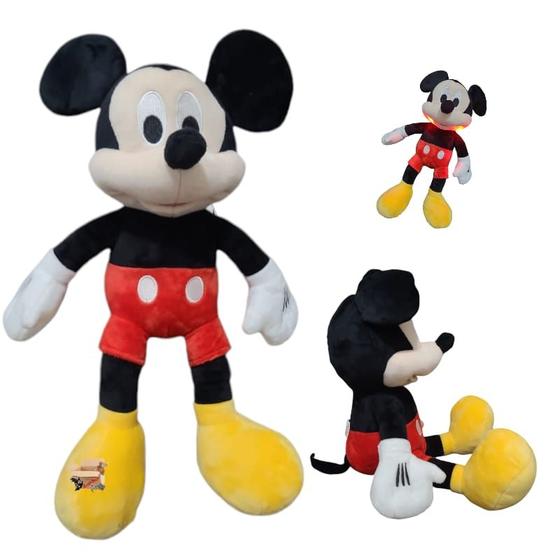 Imagem de Bicho Ursinho De Pelúcia Mickey Eletrônico Com Luz e Som Antialérgico - 40 Cm Nova Versão - Multikids