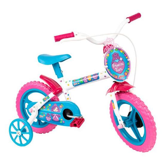 Bicicleta Styll Baby Princesinhas Aro 12 Rígida 1 Marcha - Branco/rosa