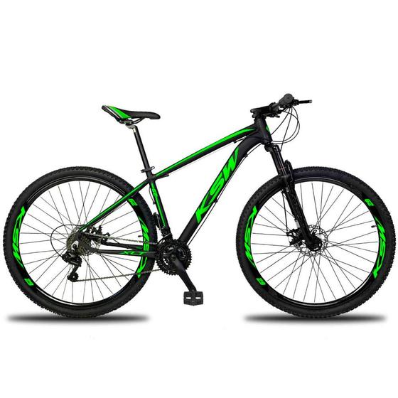 Bicicleta Ksw Xlt Disc H T15 Aro 29 Susp. Dianteira 21 Marchas - Preto/verde