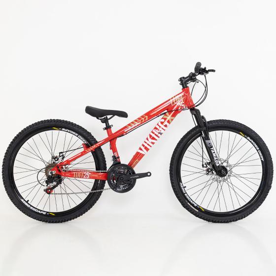 Bicicleta 26 vikingx 21v index - tuff x-30 - vermelho Menor preço em Bicicleta 26 vikingx 21v index - tuff x-30 - vermelho