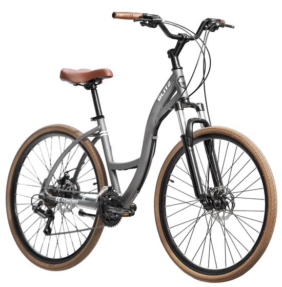 Bicicleta Blitz Comodo Aro 29 Susp. Dianteira 21 Marchas - Cinza