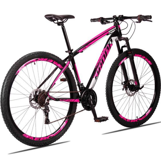 Bicicleta Dropp Race Disc H T17 Aro 29 Susp. Dianteira 21 Marchas - Preto/rosa