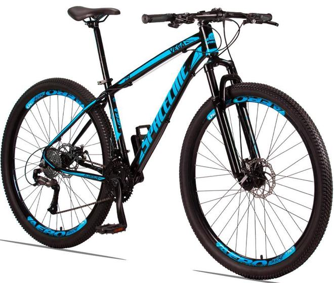 Bicicleta Spaceline Vega Aro 29 Susp. Dianteira 27 Marchas - Azul/preto