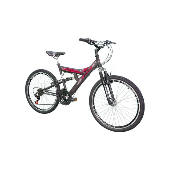 Bicicleta Track&bikes Tb300xsr Aro 26 Full Suspensão 18 Marchas - Preto/vermelho