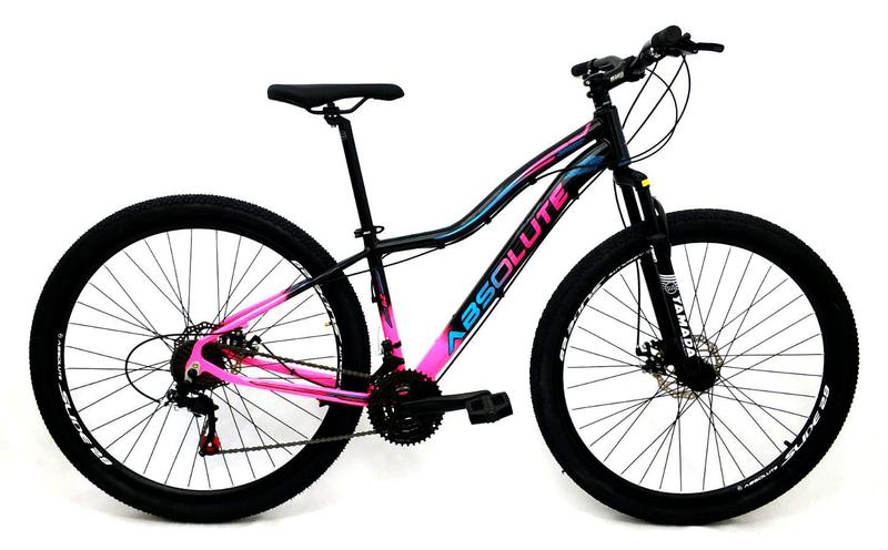 Bicicleta Absolute Hera Aro 29 Quadro 15 Alumínio preto e rosa 24V . Menor preço em Bicicleta Absolute Hera Aro 29 Quadro 15 Alumínio preto e rosa 24V .