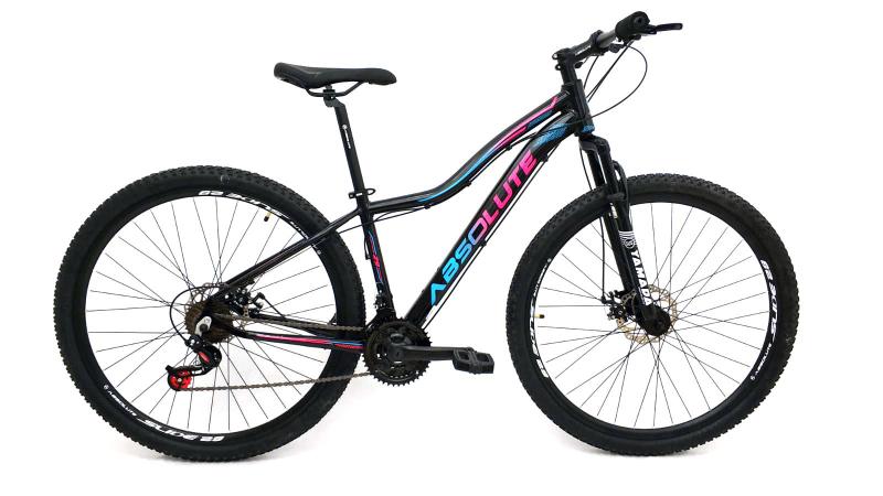Imagem de Bicicleta Absolute Hera Aro 29 Quadro 15 Alumínio preto/pink/azul 21V .