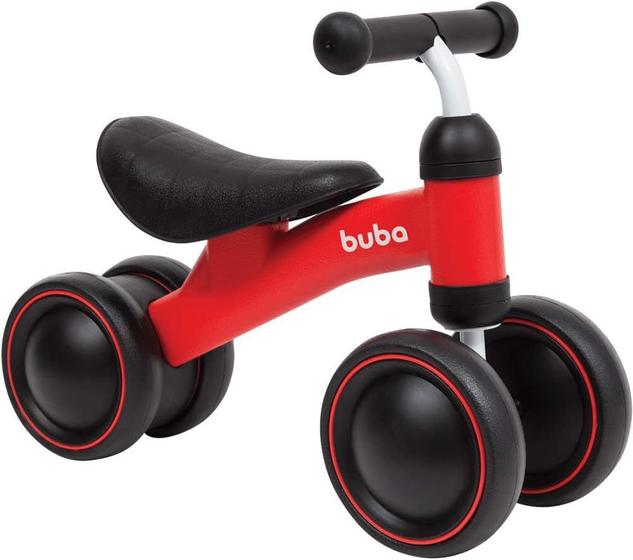 Imagem de Bicicleta Andador 4 Rodas Sem Pedal Bike Buba Vermelha