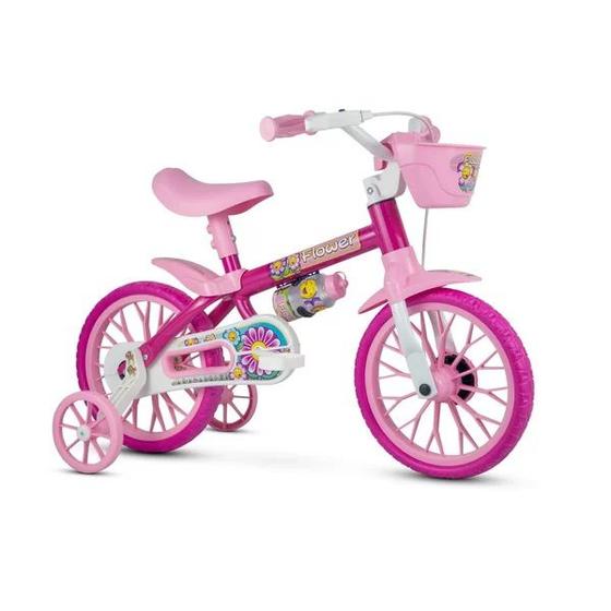 Imagem de Bicicleta Aro 12 Flower a Partir de 3 Anos com Rodinhas