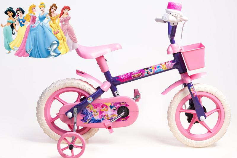 Bicicleta Aro 12 Infantil Feminina Violeta/Pink - Personagem Menor preço em Bicicleta Aro 12 Infantil Feminina Violeta/Pink - Personagem