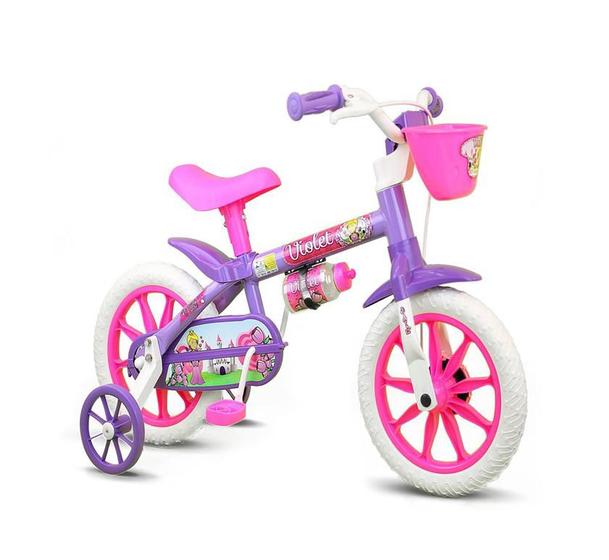 Imagem de Bicicleta Aro 12 Infantil Nathor 2 A 5 Anos Menina Violeta