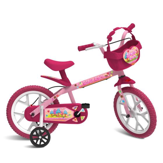 Bicicleta Bandeirante Sweet Game Aro 14 Rígida 1 Marcha - Rosa