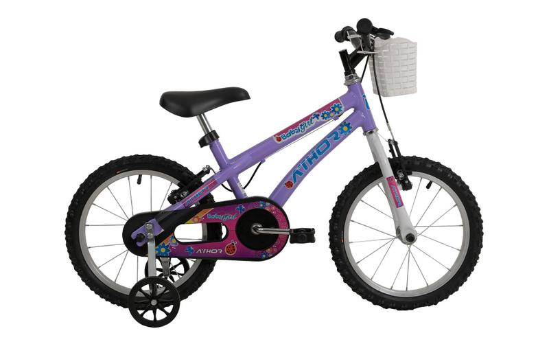 Bicicleta Athor Bike Baby Girl Aro 16 Rígida 1 Marcha - Violeta