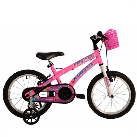 Bicicleta Athor Bike Baby Girl Aro 16 Rígida 1 Marcha - Rosa