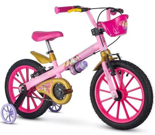 Imagem de Bicicleta Aro 16 Princesas Nathor a Partir de 5 Anos com Rodinhas