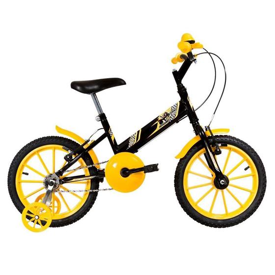 Bicicleta Ultra Bikes Kids Aro 16 Rígida 1 Marcha - Amarelo/preto
