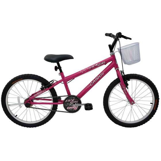 Bicicleta Cairu Star Girl Aro 20 Rígida 1 Marcha - Rosa