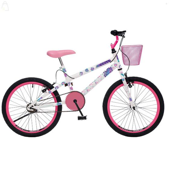 Bicicleta Colli Bike Jully Aro 20 Rígida 1 Marcha - Branco/rosa
