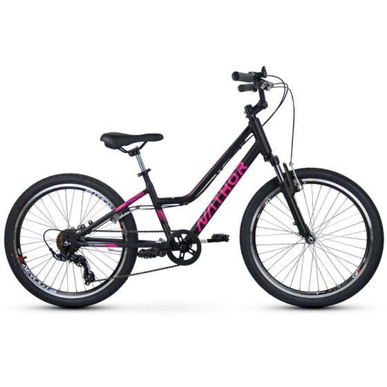 Bicicleta Nathor Harmony Aro 20 Rígida 6 Marchas - Preto/rosa