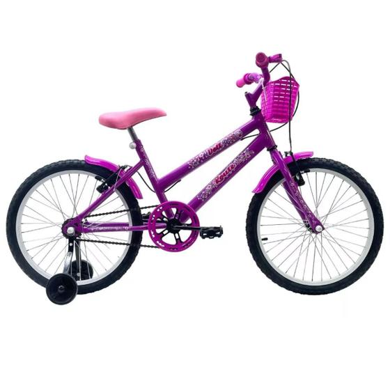 Imagem de Bicicleta Aro 20 Infantil C/ Rodas Doll - Pink 