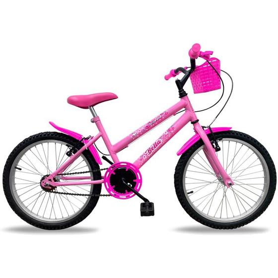 Imagem de Bicicleta Aro 20 Infantil Feminina com Cestinha Para Criança Menina